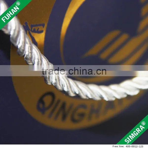 Factory Make Paper Shopping Bag With Gold Logo. photo-4