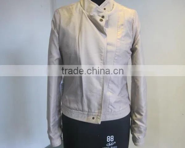 Anti-Wrinkle Feature and Winter Season Ladies PU Leather Jacket photo-5