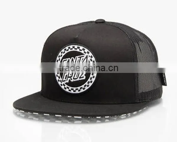 Cheap Flat Brim 100 Polyester Trucker Cap photo-2