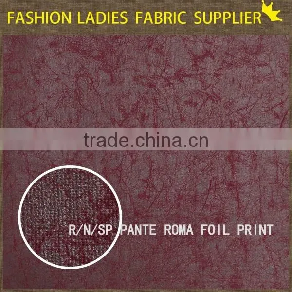 New Fashion Foil Pante Roma for Trousers Wholesale Many Stocks Pante Roma Fabric photo-4