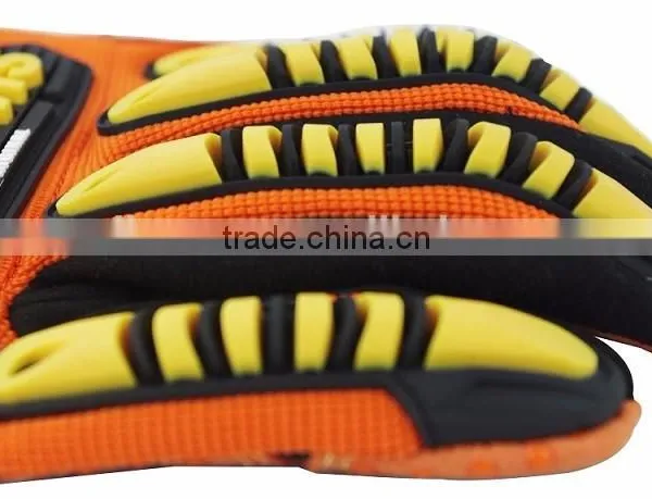 EN388 4232 Oilfield Drilling PVC Dotts Anti Slip Impact Protection Western Safety Work Gloves photo-3