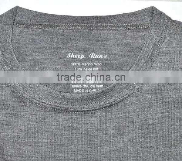 Custom Men's 100% Merino Wool Outdoor Sports Crew T Shirts Lightweight Athletics Summer Breathable Wicking Cool Short Sleeve Bas photo-6