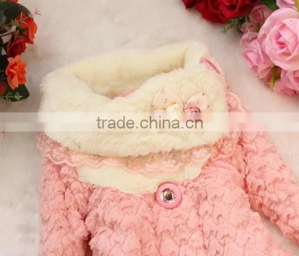 High Quality Kids Beautiful Model Dresses Children Pink Coat For Girls photo-3