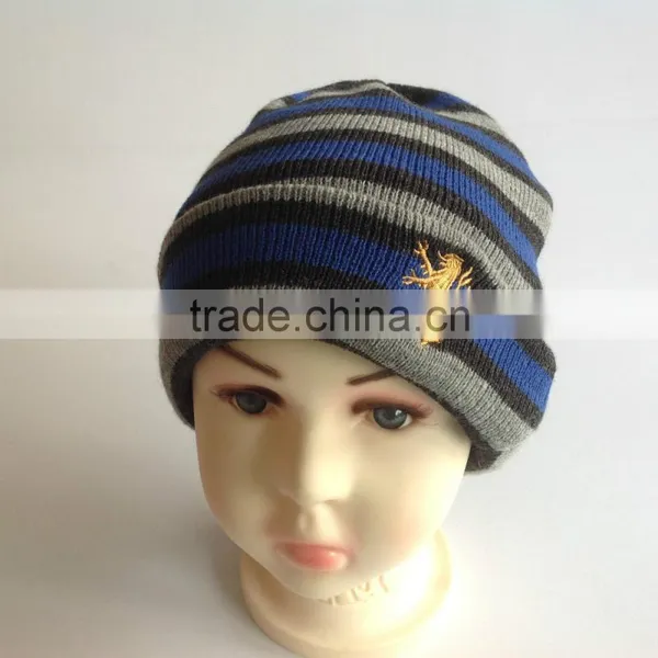 Acrylic and Polyester Soft & Warm Lovely Boy's Fashion Kids Knit Hats Factory photo-2