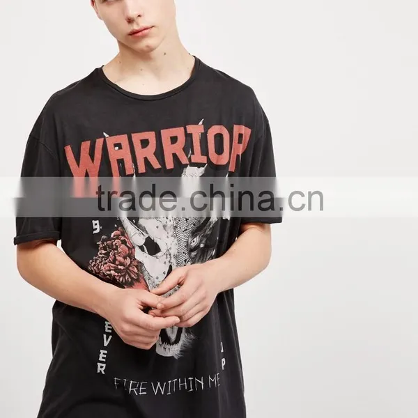 2017 Short Sleeve Custom Screen Printing Tshirts OEM Black Game Team's Apparel Round Neck Cotton T-shirts photo-5