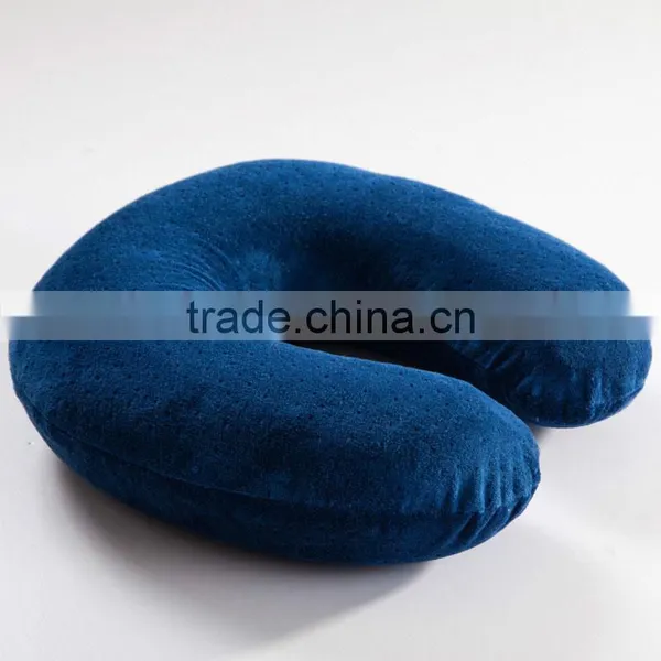 TP050 2016Wholesale Velvet U Shape Memory Personalized Travel Neck Pillow photo-3