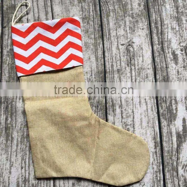 Burlap Christmas Stockings Christmas Gift Bag Christmas Tree Decoration Socks Linen photo-6