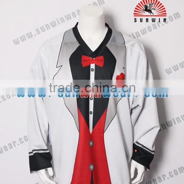 Reversible Sublimation Ice Hockey Jerseys China /Ice Hockey Wear Custom Half and Half Jersey photo-4