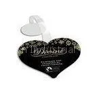 Heart Shape Self Adhesive PVC / PP Shelf Danglers With Personalized Design