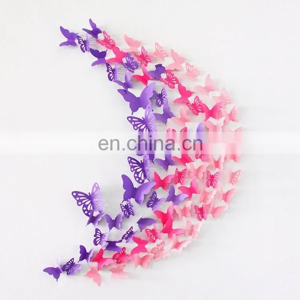 Laser Cut 3D Butterfly Paper Wall Sticker Home Decoration Wholesale photo-2