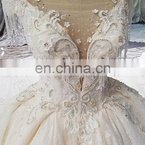 LS00380 Cap Sleeves Plus Size Elegant High Quality Lace Quinceanera Ball Gown Wedding Dress photo-2