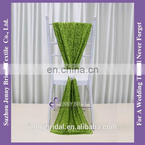 C385#15 Lime Green Sequin Sash Fabric Graduation Sash and Bachelorette Sash photo-3