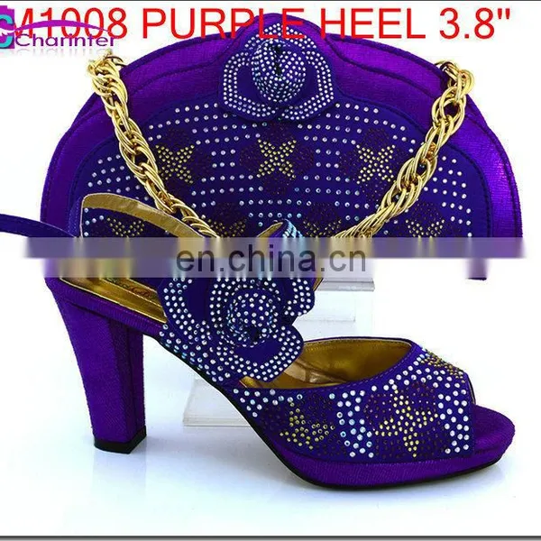 Shoes and Matching Clutch Bag Women High Heel Shoes MM1008 photo-3