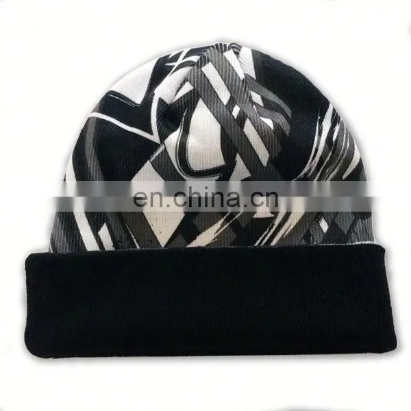 Custom 100% Acrylic Camo Printing Beanie With Different Logo Embroidery photo-6