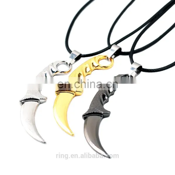 CSGO Karambit Model Knife Weapon Key Chain Counter Strike CS GO Key Holder Charm Cosplay Jewelry photo-3