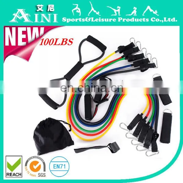 ANY-007 Hot Sales,High Quality 12pcs Resistance Bands Set,exercise Tube for Leg Training
