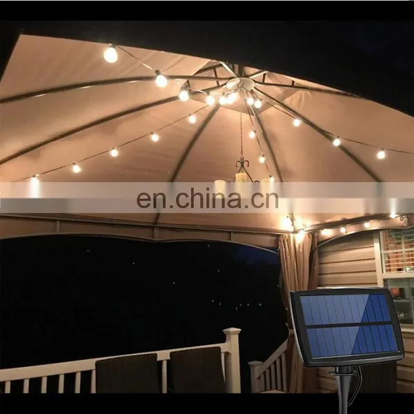Commercial S14 Led 48ft 15 Sockets Party Edison Bulb Patio Led Solar String Lights for Outdoor Use photo-6