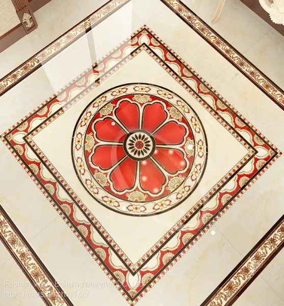 China 1200x1200 Polished Golden Crystal Porcelain Decorative Carpet Floor Tile photo-5