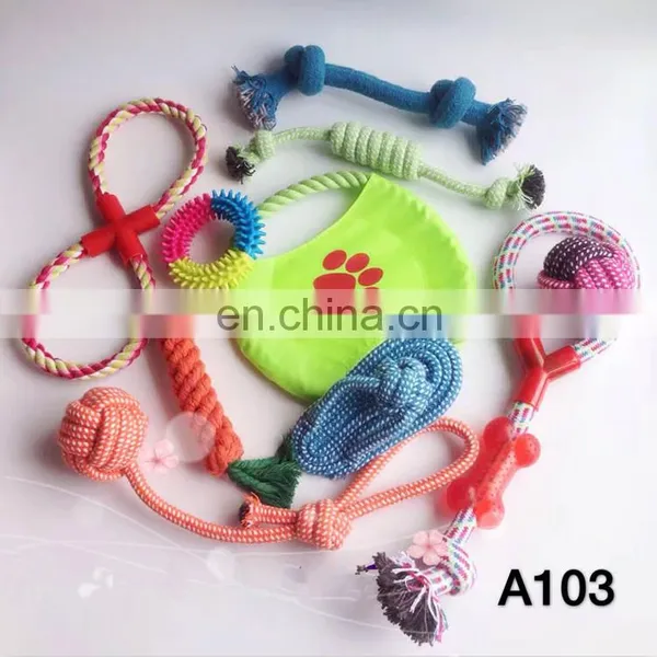 Amazon Hot Selling Pack Pet Toy Set Durable Dog Rope Chew Toy Pet Toys photo-4