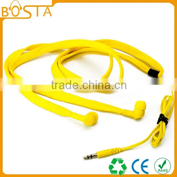 Promotional Stereo Funny Cool Colors Best Quality Low Cost Shoe Lace Earphones photo-6