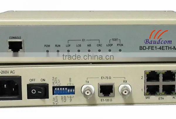 4 Ports 10/100BaseT Ethernet to E1 Converter With Local Managemen photo-3