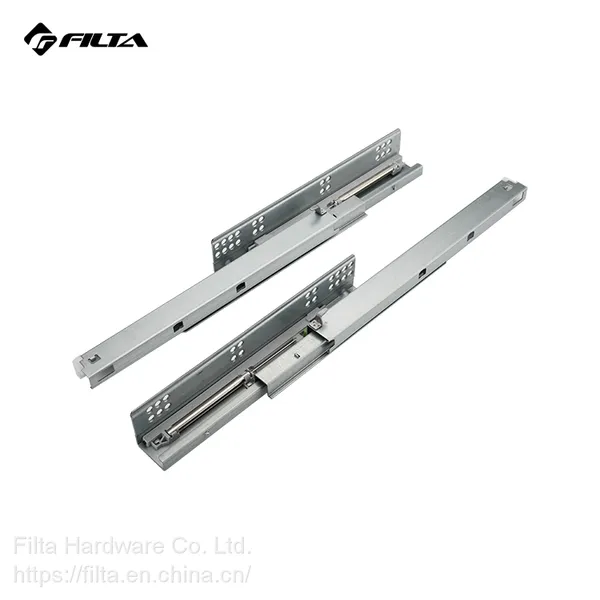 Filta Hardware China Factory Bottom Mounted Telescopic Channel Drawer Slide Soft Closing Heavy Duty photo-3