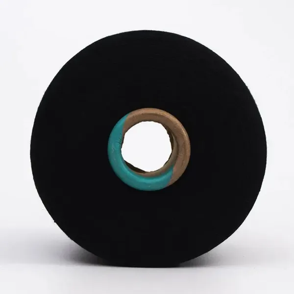 10s/12s/16s/20s Black Melange Yarn Dyed Cotton Yarn Recycled Cotton Knitting Yarn for Socks photo-3
