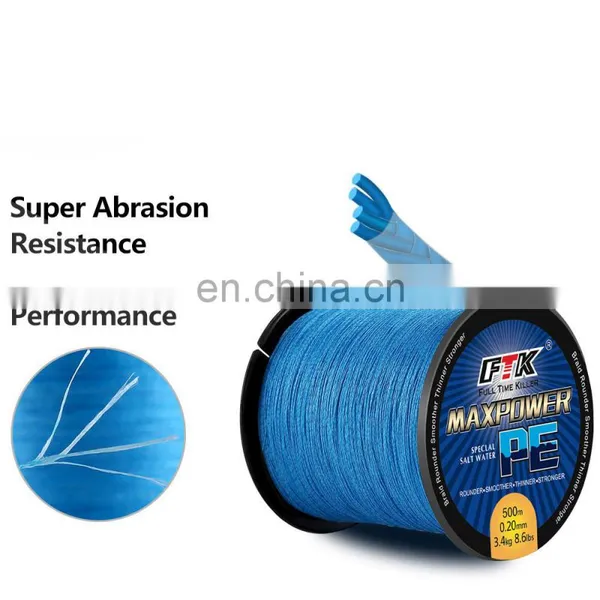 Popular 4 Strands 300m Strong Multifilament PE Tackle Fishing Line 6 Colors Polyethylene MAXPOWER Braided Line photo-3