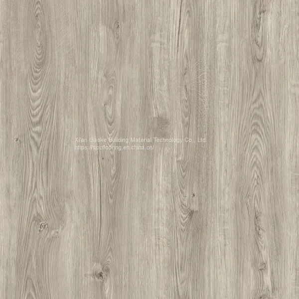 GKBM LS-M037-2 Green High Abrasion Anti-slip Waterproof Click Gray Brown Oak Stone Vinyl Composite SPC Flooring photo-3