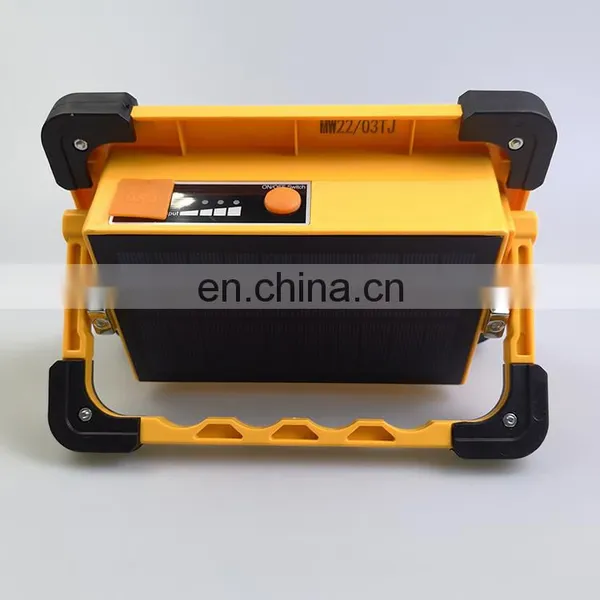 High Quality Cold and Warm White Light Warning Light Portable Outdoor Solar Charging Spotlight photo-3