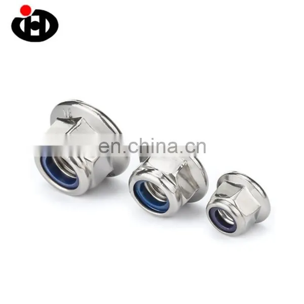 High Quality JINGHONG Stainless Steel Flange Hex Nylon Lock Nut photo-3