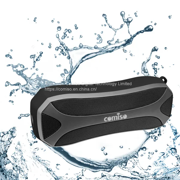 COMISO Portable Bluetooth Speakers, Waterproof IPX7 Outdoor Speaker With Light