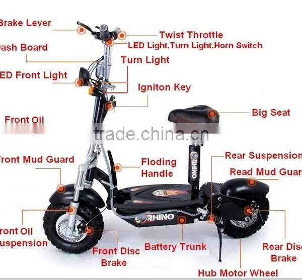 Slow Speed Electric Scooter With 350W High Power Motor for Two Wheels Electirc Motor Scooter