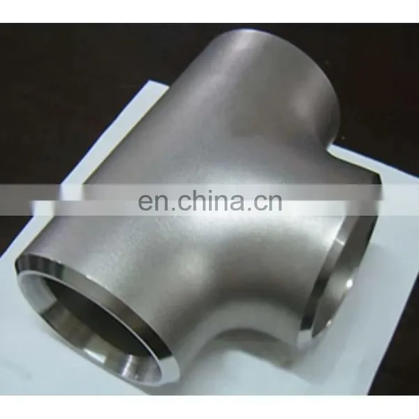Black Butt Welding Pipe Fitting Tee Seamless Straight/Reducing Tee Black Beaded With Ribs Equal Tee For Structure Pipe photo-2