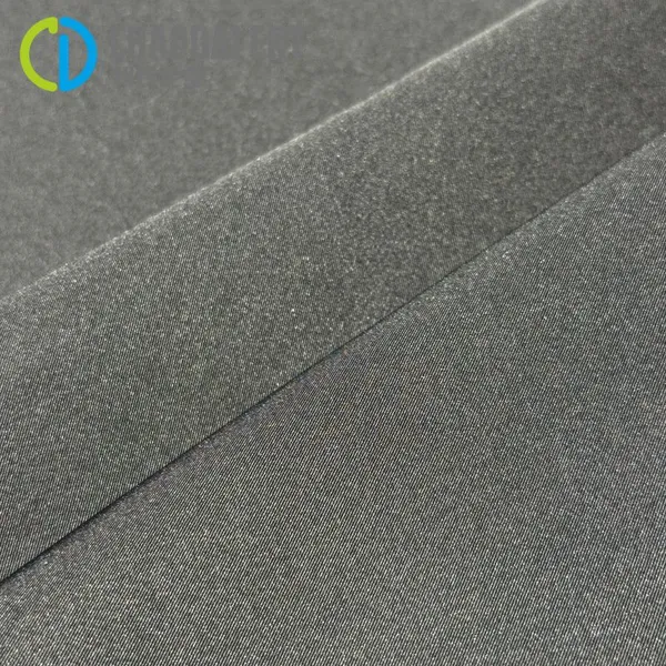 Plain GRS 75D*300D Cotton-like Texture 100%RPET Recycled Polyester Fabric for Outerwear Fall/Winter Milled Trench Coat Jacket photo-2