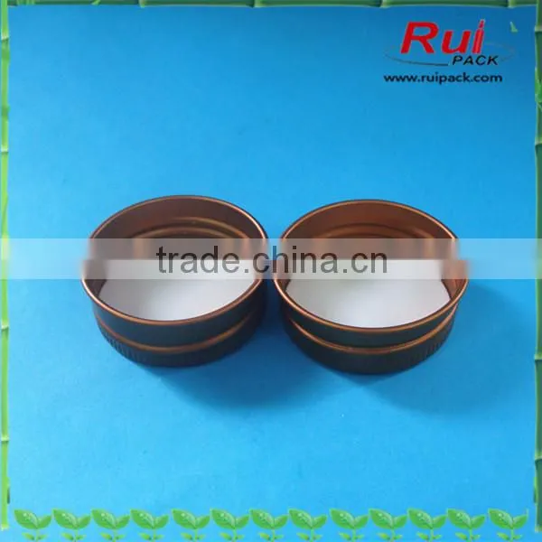 Golden Screw Aluminum Cap With Logo Embossing.Engrave Logo Aluminum Screw Cap photo-2