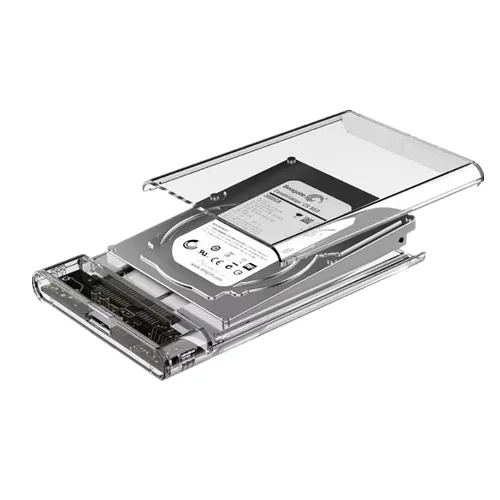 2.5 Inch Transparent HDD SSD Case With USB 3.0 Type C External Laptop SATA Hard Drive Disk Enclosure photo-3