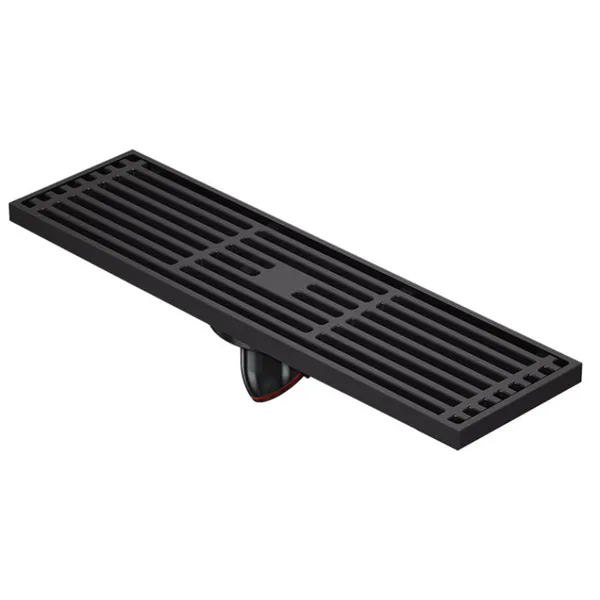 All Copper 8CM Wide Rectangular High Displacement Hotel Shower Kitchen Floor Drain Modern Style Made of Brass for Bathroom Use