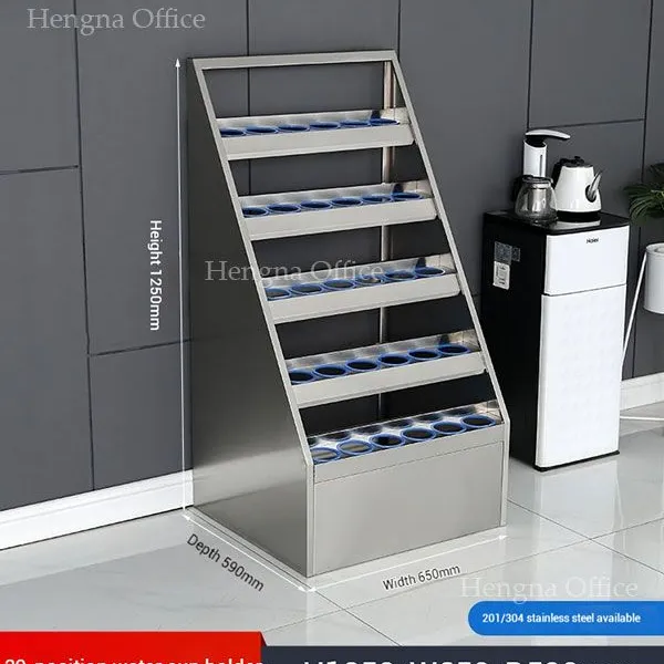Stainless Steel Water Bottle Rack | 30 Holes Capacity & Rust Proof Material | Gym Office - Factory Direct photo-3