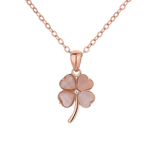 Premium Natural Opal Clover Necklace Four-Leaf Shamrock Pendant Women's Lucky Jewelry for Daily Wear and Celebration photo-5