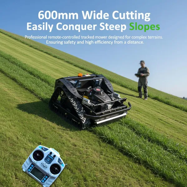 VTLM600 45 Degree Servo System 600mm Tracked Remote Control Mulching Mower