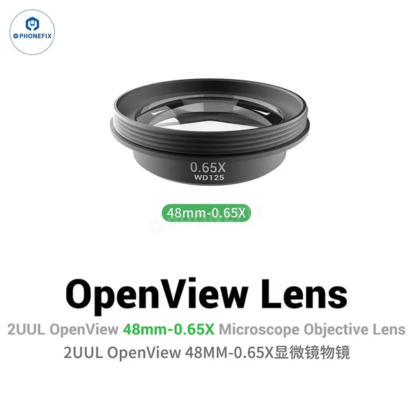 2UUL MS06 48mm 0.65X Barlow Lens for PCB Inspection