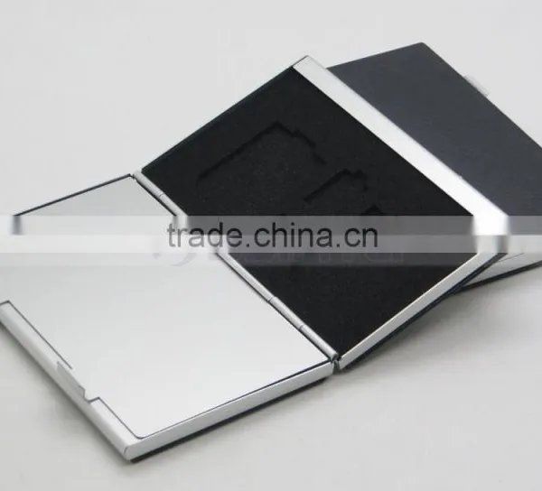 Leather Aluminum EVA Memory Card Carrying Case for 4x SD Card and 4x TF Card photo-4