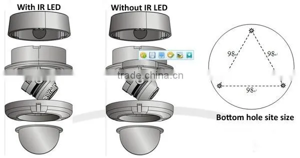 Indoor CCTV Vandalproof Dome AHD Camera 800TVL 720P Security Camera AHD photo-5