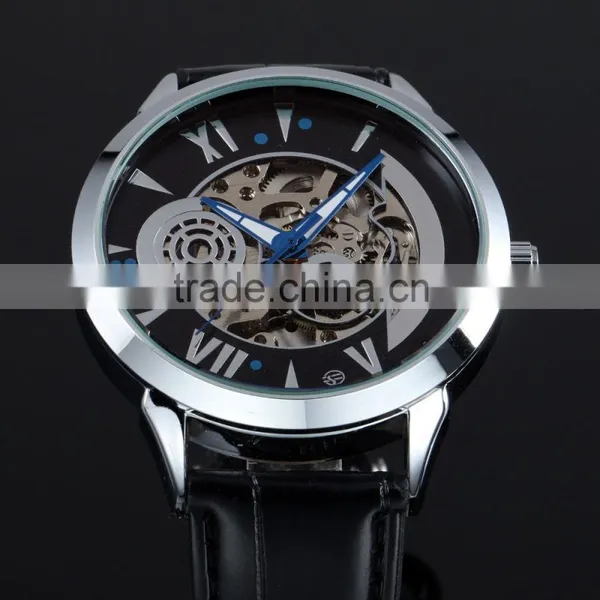 2016 Mens Luxury Men Skeleton Mechanical Hand Watch Brand Watches ZB004 photo-4