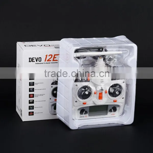 White Walkera DEVO 10 10CH 2KM 2.4Ghz Telemetry Function RC Transmitter photo-3
