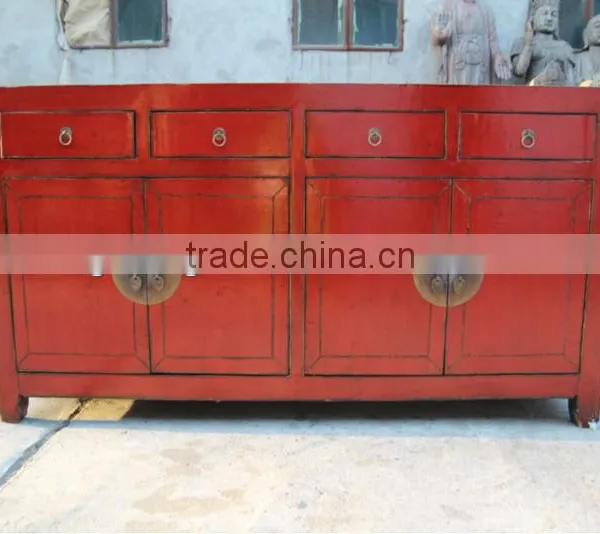 chinese classical rustic table and cabinet