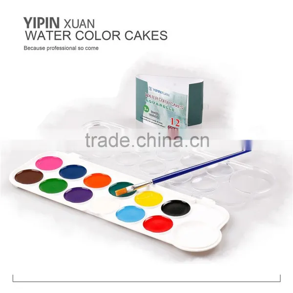 Washable 12 Colors Dry Water Color Cake For Aquarelle photo-3
