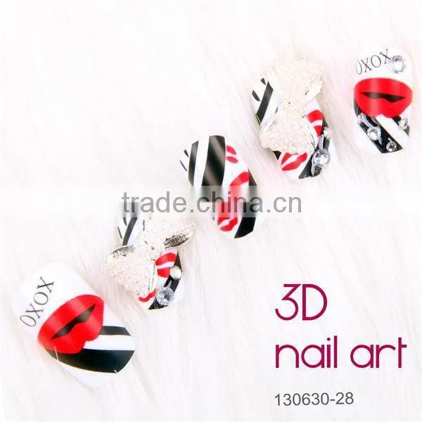 Christmas Pre-etched Nail Tip,professional Nail Tips ,plastic Nail Tips