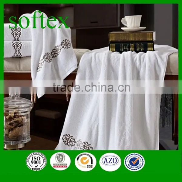 White Color Combed Cotton Terry Hotel Towel photo-4